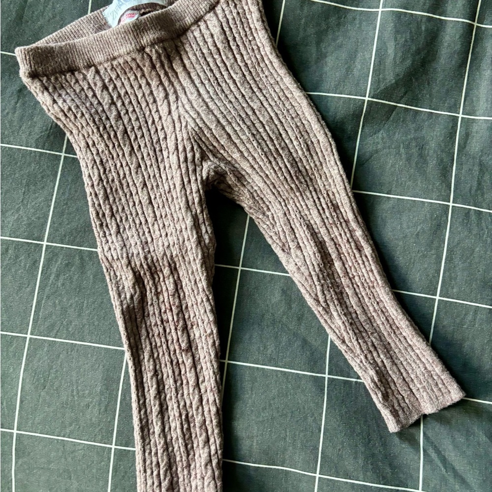 Toddler Rib Leggings, Zara, 12-18mo, 86cm, brownish pink